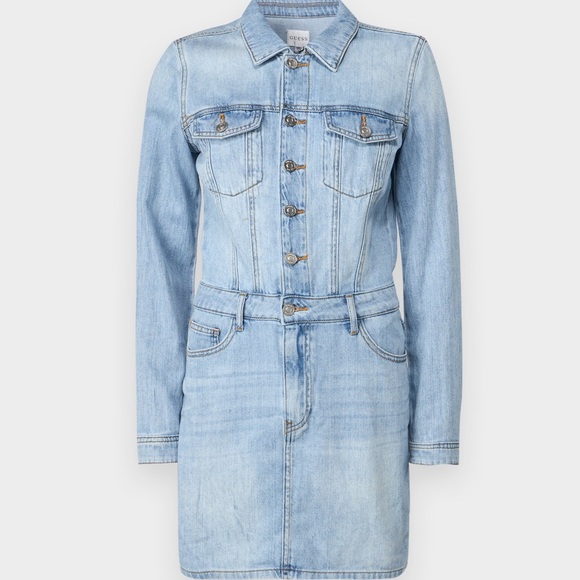 GUESS
Women's Cotton Kenia Button-Front Denim Dress NWOT size XS - Picture 7 of 7